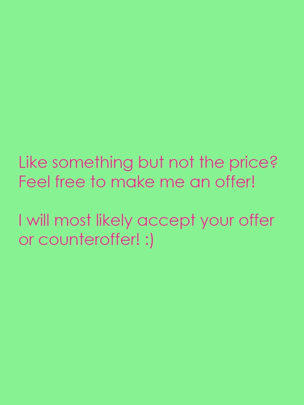 Make an offer!! 🐇🌸